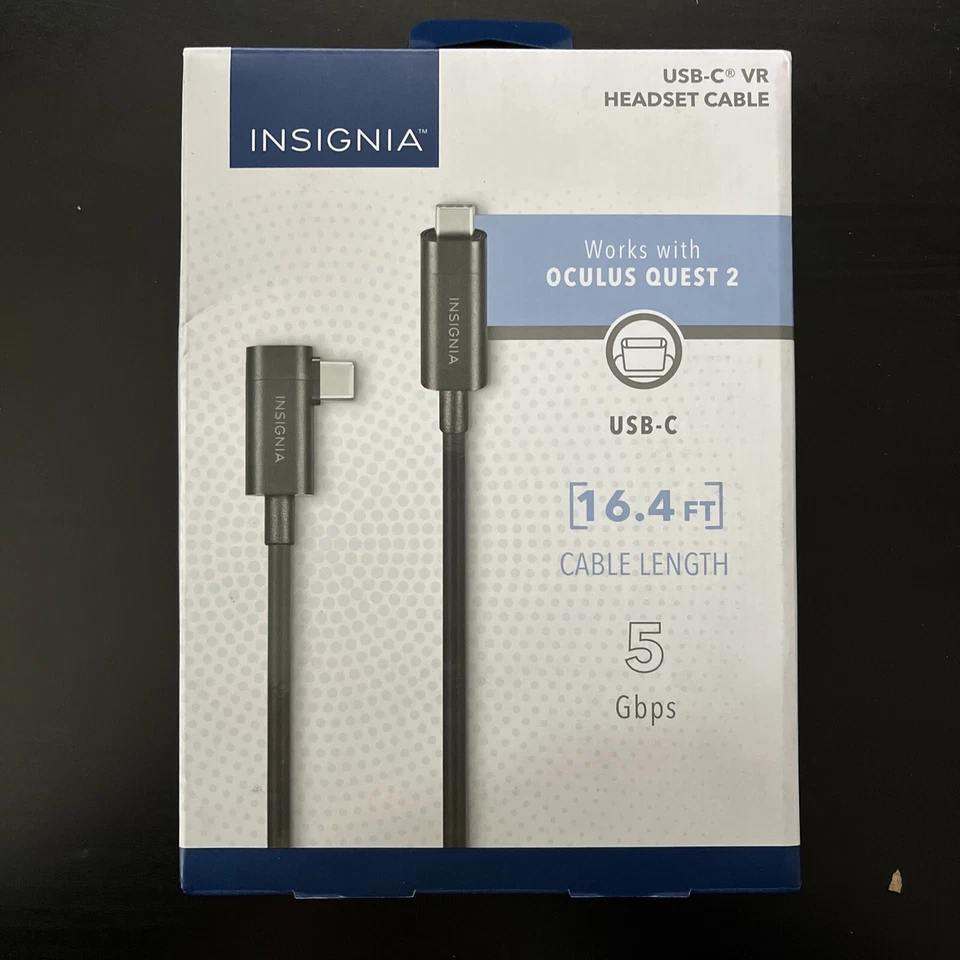 Insignia- 16.4' USB-C Virtual Reality Headset Cable for Oculus Quest 2 and ... - Image 1 of 1