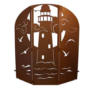 Raumteiler aus Edelrost mit Meer Motiv Sichtschutzwand Trennwand Gartendeko Deko - Bild 1 von 5
