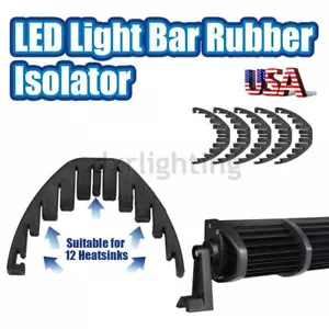 5X Silencer Rubber Reduce Noise Isolator For LED Light Bar Dual Row Offroad US - Picture 1 of 7