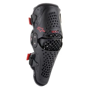 Alpinestars SX-1 V2 Knee Protectors (pair) Black/Red - Picture 1 of 2