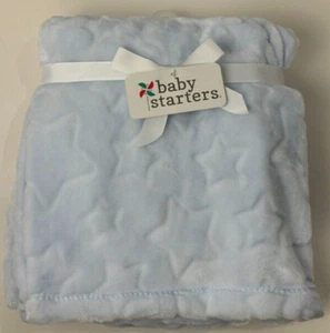 NUEVO CON ETIQUETAS Baby Starters Azul Estampado Estrellas Estrella Súper Suave Peluche Manta Bebé - Imagen 1 de 4