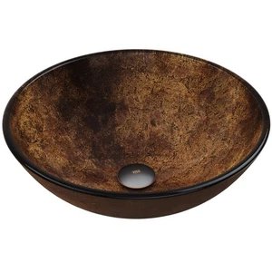 Vigo VG07505 Russet 16-1/2" Glass Bathroom Vessel Sink - Picture 1 of 9