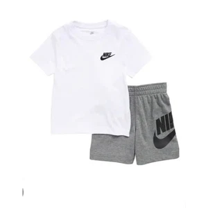 Nike zweiteiliges Outfit Carbon Heather T-Shirt & Shorts Größe: 6 Neu mit Etikett - Bild 1 von 6