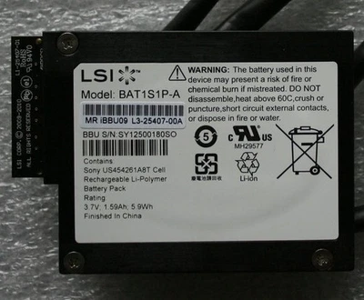 LSI BBU09 LSI00279 81Y4491 BAT1S1P-A For 9265 9271 9285 9266 9286 Raid Battery - Image 1 of 4