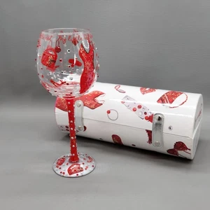 Lolita Wine Glass My Lil Red Dress In Box Love My Wine - Picture 1 of 10