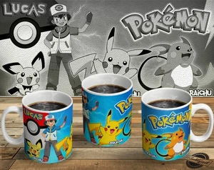 Mug Tasse Personnalisé Avec le Prénom de Votre Choix Illustration Pokemon - Picture 1 of 1