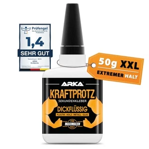 50 g Sekundenkleber extra stark - Inkl. Anti-Austrocknungs-Spitze - KRAFTPROTZ - Bild 1 von 24