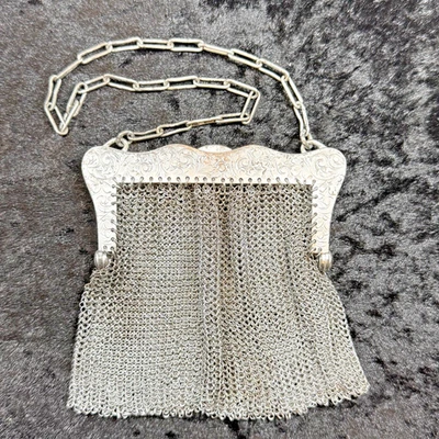Antique Sterling Silver Louis Stern Co. Mesh Coin Purse 92 Grams - Image 1 of 4