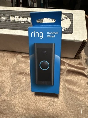 Timbre de video/sonido Ring con cable - con cable - acabado negro, funciona con Alexa Foto 1 de 4