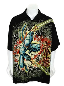 Buzz Roc Animation Boy's Camp Shirt Original Creations Pineapple Connection LRG - Picture 1 of 12