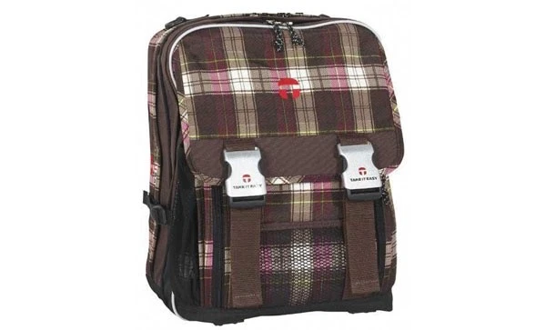 Take It Easy Actionbags Schulrucksack 'London', 40 Cm, Grau/Lila – Mit Organizer, Außentaschen Und Als Unisex-Rucksack