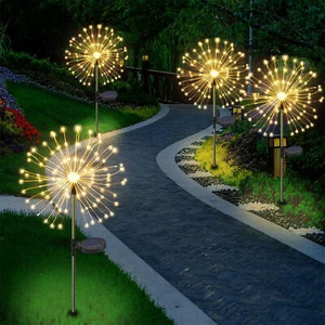 Solar Yard Lights Garden Landscape Light Solar Firework Light Outdoor Waterproof - Picture 1 of 37