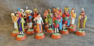 19 antike handbemalte Indien Figuren aus Ton Terrakotta 2 7/8 cm groß - Bild 1 von 5