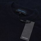 Patrick Assaraf NWT Crew Neck Sweater Size S US In Solid Blue Wool Blend
