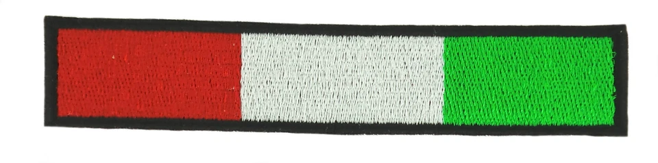 BANDIERA ITALIA TOPPA TOPPE PATCH RICAMATA 13X2,5CM RACING MOTO militari
