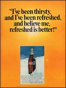 Coca-Cola 1969 Blazing Sun renovado es mejor anuncio impreso fotográfico vintage adl74 - Imagen 1 de 1