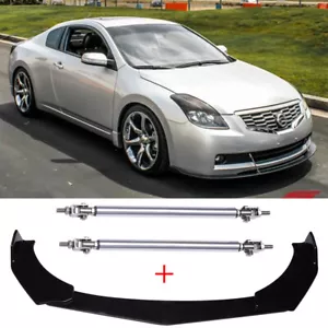 Cupé divisor de labios delantero + puntales para Nissan Altima SV SR S SL sedán - Imagen 1 de 11