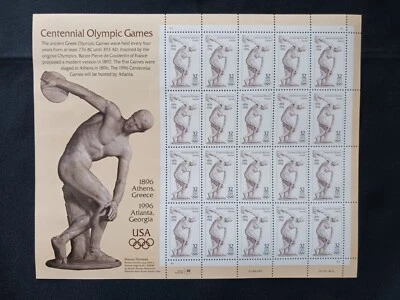 Scott #3087 - 1995 Centennial Olympic Games Sheet of 20 32¢ Stamps - Image 1 of 2
