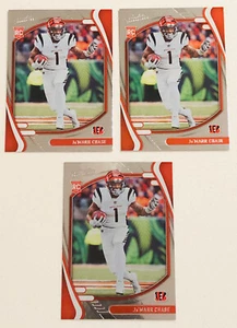 (3) Ja'Marr Chase 2021 Panini Absolute Football ROOKIE NM-MT RC Lot #105 - Picture 1 of 2