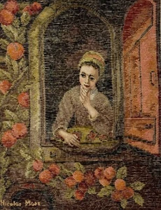 NICOLAS MAES "THE DAYDREAMER" Girl At A Window Needlepoint Tramme Kit - Picture 1 of 4