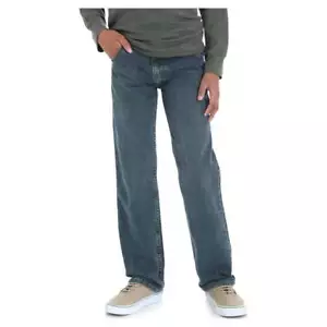 Pantalones de mezclilla Wrangler para niños 16 H de algodón con cremallera tiro medio pierna recta - Imagen 1 de 6