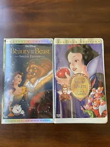 Platinum Edition: Beauty and the Beast & Snow White and the Seven Dwarfs VHS - Picture 1 of 5