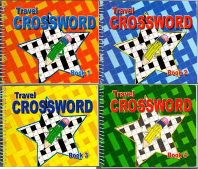 CROSSWORD A5 TRAVEL BOOKS 170 PUZZLES PER BOOK SPIRAL BOUND SERIES CROSS WORD - Image 1 of 4
