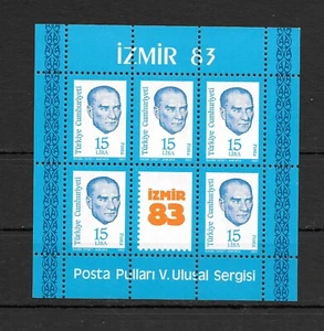 Turkey 1983 Izmir Exhibition M/S Complete set Mint Never Hinged ** - Picture 1 of 2