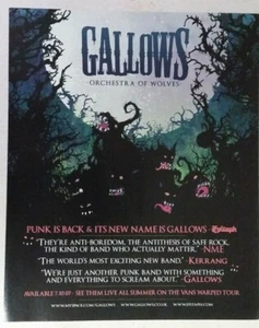 GALLOWS "Orchestra of Wolves" punk rock ~ página de revista anuncio impreso 2007 - Imagen 1 de 1