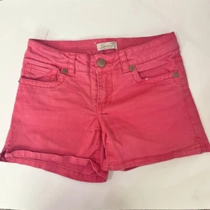 7 For All Mankind Coral Orange Demin Shorts Women 6 - Picture 1 of 8