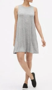 Gap Crewneck Swing Dress in Rayon Sleeveless Women`s space dye grey m. S, L NWT - Picture 1 of 8