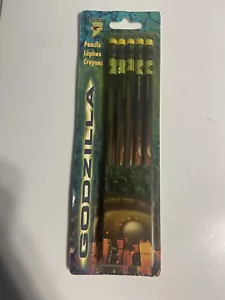 1998 GODZILLA 5 PIECE PENCIL SET Toho Toy Co Plymouth Inc New Collectible Rare - Picture 1 of 2