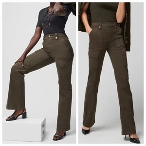 WHBM Extra High-Rise Pret Cargo Trouser Full Length Pants Size 10 - Picture 1 of 14