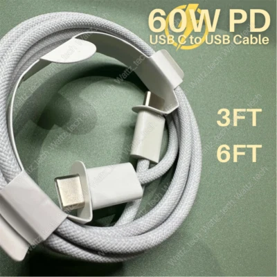 For iPhone 15 Pro Max 60W USB-C to USB-C Cable Fast Charger Type C Charging Cord - Image 1 of 4