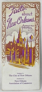 "Fatti su New Orleans"" brochure pieghevole 1942-43, mappa della città, carro vecchio, foto" - Foto 1 di 10