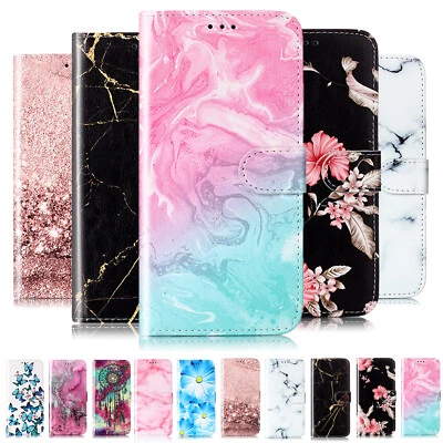 Case for Samsung S22 S22Plus A53 A33 Marble Pattern PU Leather Wallet Case Cover - Image 1 of 4