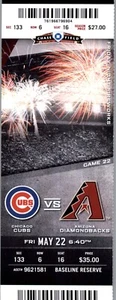 Chicago Cubs vs  Diamondbacks 5/22/2015 Full Ticket - Paul Goldschmidt HR #96 - Picture 1 of 2