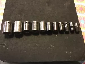 11 Piece Snap On Tools 1/2" Drive 6 Point Impact 3/8" - 1” Socket Set 311IMYA - Picture 1 of 8