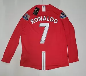 Cristiano Ronaldo 2008 Manchester United Spieler Version Langarm Trikot - Bild 1 von 7