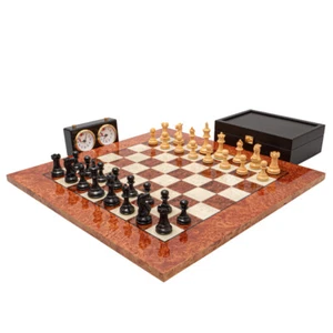 The Highgrove Ebony and Briarwood Luxury Chess Set - Picture 1 of 6