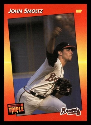 John Smoltz 1992 Triple Play #172 Atlanta Braves Baseball *206 - Image 1 of 2