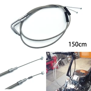 59" 150cm Throttle Cable Wires For Harley Sportster XL 883 1200 Dyna Softail - Picture 1 of 12