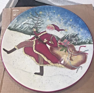 Certified International Susan Winget Enchanted Santa Plate 13" Christmas Platter - Picture 1 of 7