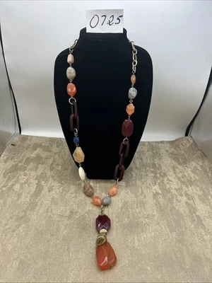 Collar Chicos Cadena Tono Plateado Multicolor Imitación Piedra Foto 1 de 4