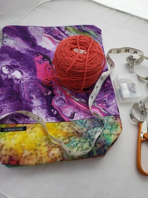 Medium sized zippered project bag, Zippered Project Bag,  project bag,  Storage  - Image 1 of 4