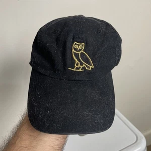 OVO Black Cotton Dad Cap Hat Gold Owl Logo October’s Very Own Adjustable Dusty - Bild 1 von 12