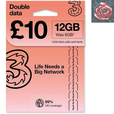 Essential PrePaid SIM Card: 12GB Data, 3000 Mins & Texts - Activate in Seconds - Image 1 of 2