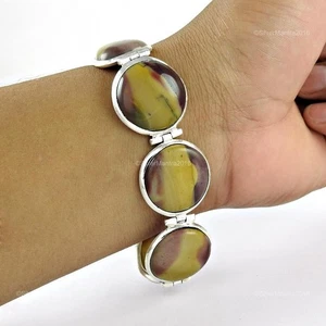 Mookaite Stone Solid Sterling Silver Halloween Wife Chain New Bracelet Jewelry - Picture 1 of 4