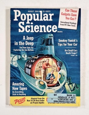 1964 Aug POPULAR SCIENCE B-70 Bomber MANNED MOON MISSIONS 8mm movie cameras MORE - Image 1 of 4