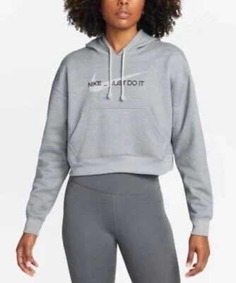 Sudadera con capucha corta Nike All Time Therma Fit para mujer talla M en gris - Imagen 1 de 4